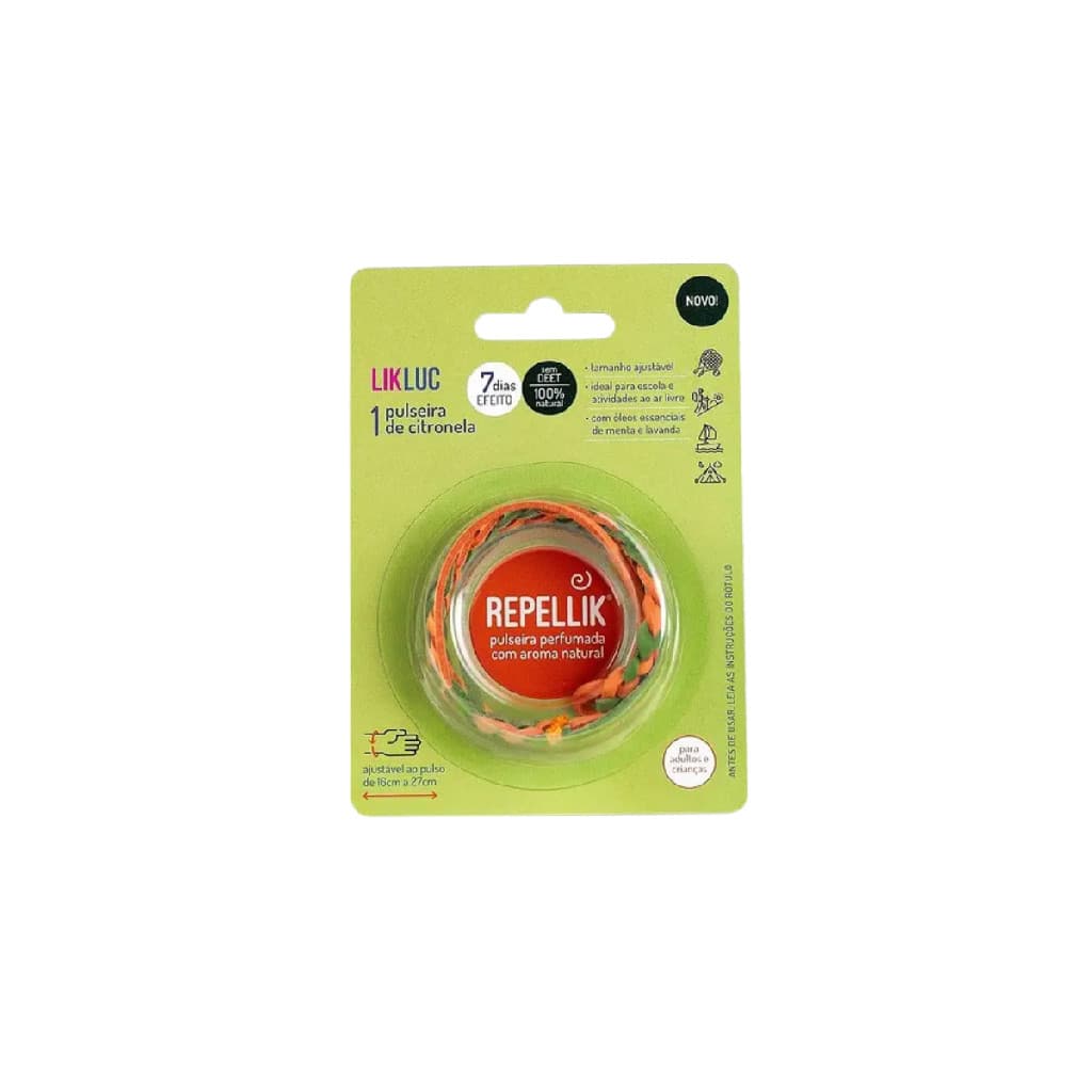 Pulseira Repelente Repellik Proteção Contra Mosquitos 7 Dias