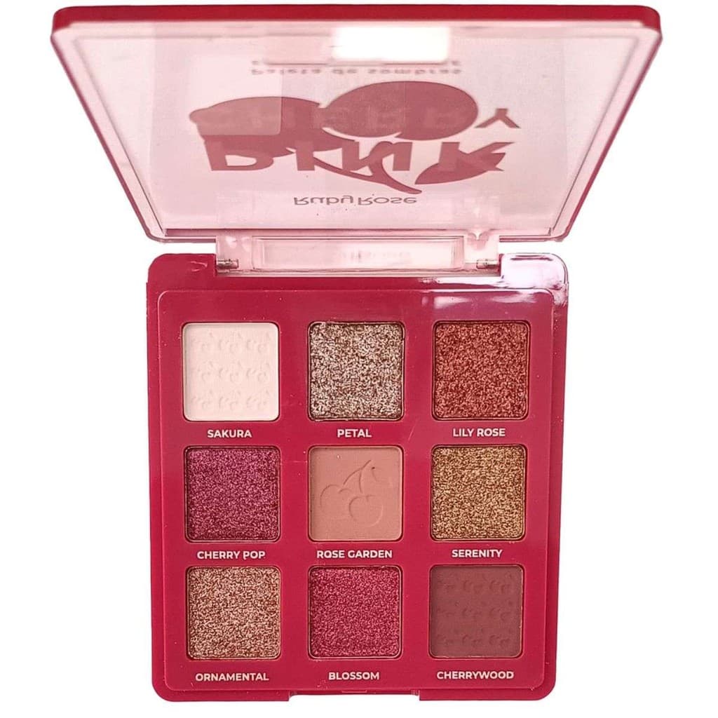 Paleta De Sombra Ruby Rose Pink Cherry HBE2202 Alta Pigmentação E Versatilidade