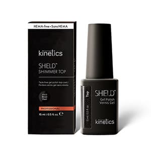 Top Coat Silver Dust Em Gel Kinetics Shield Shimmer Top #932 15ml