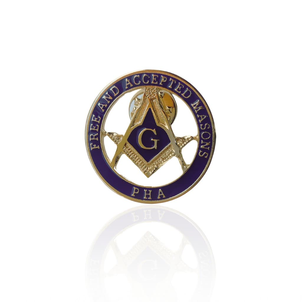 Pin Botton Broche Maçonaria Dourado Símbolo Esquadro e Compasso Ordem Maçonica