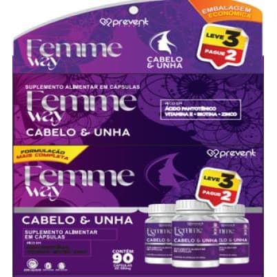 Femme Way Cabelo E Unha Leve 3 Pague 2 90Cap – PREVENT