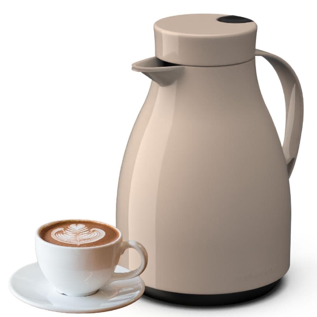 Garrafa Térmica Café Com Gatilho Paris Unitermi 500ml Bege ECO
