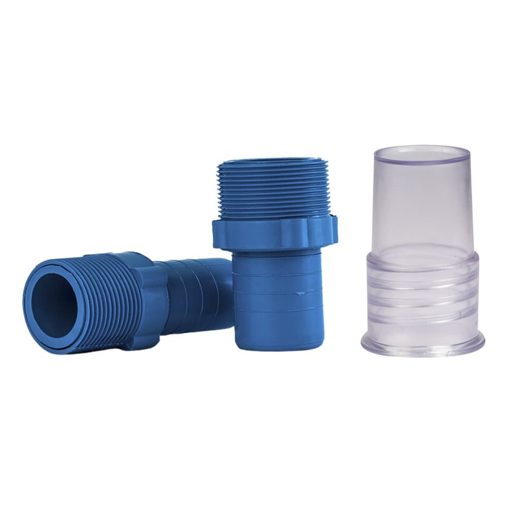 KIT ADAPTADOR 1.1/2" E PONTEIRA DE BORRACHA PARA MANGUEIRA PISCINA STYLUS