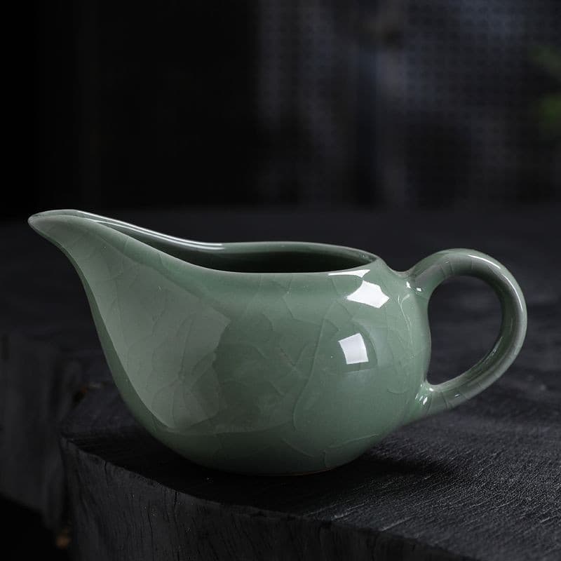 Chávena de chá de cerâmica Hai Chávena de chá de cerâmica Hai Chávena de chá de cerâmica Hai Chávena de chá de cerâmica Ge Kiln Chávena de chá de cerâmica Sea Ru Kung Kung Fu Conjunto de chá de chá separado Utensilios Conjunto de filtros de chá 2.18
