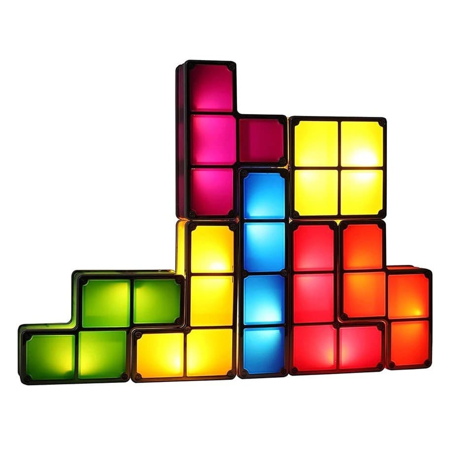 Luminária Abajur Jogo Tetris Montável Led Casa