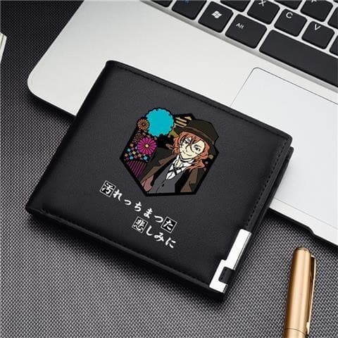 Bungo Stray cães carteira moda dobra carteira dos homens e das mulheres carteira cartão de estudante saco zero carteira