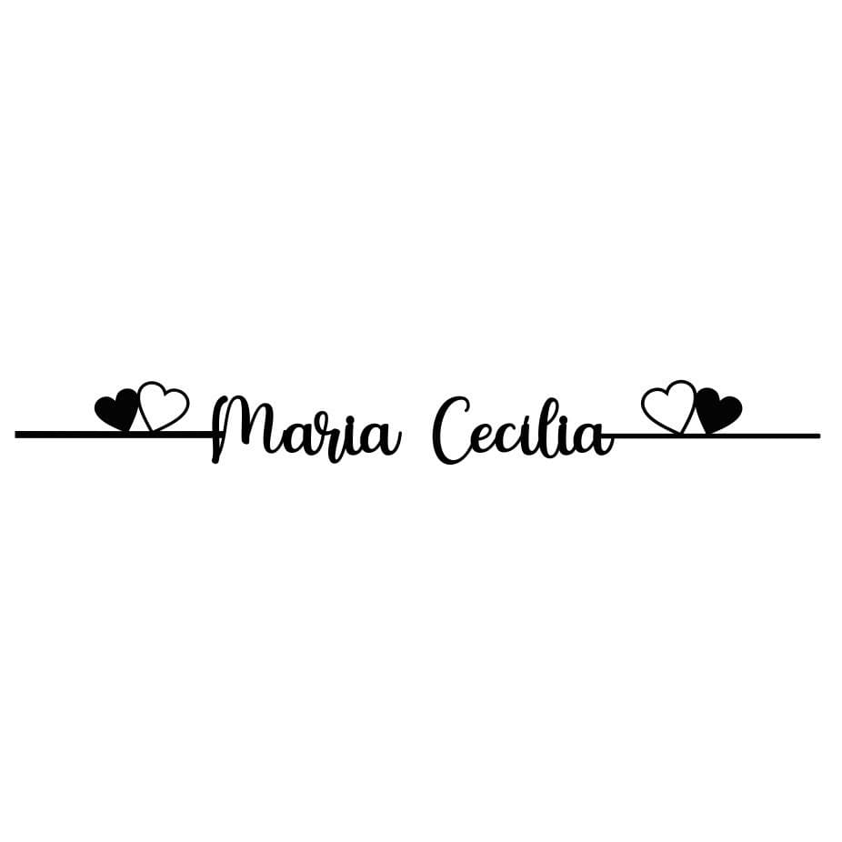 Nome Personalizado Decorativo de Parede MDF 3mm
