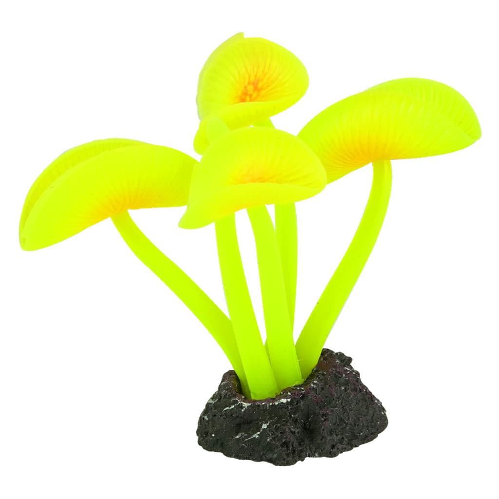 ENFEITE DE SILICONE SOMA CORAL MUSHROOM LONG STEM AMARELO
