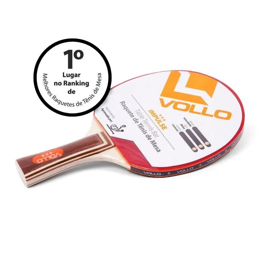 Raquete Ping Pong Impulse Tênis de Mesa Vollo Profissional Ittf