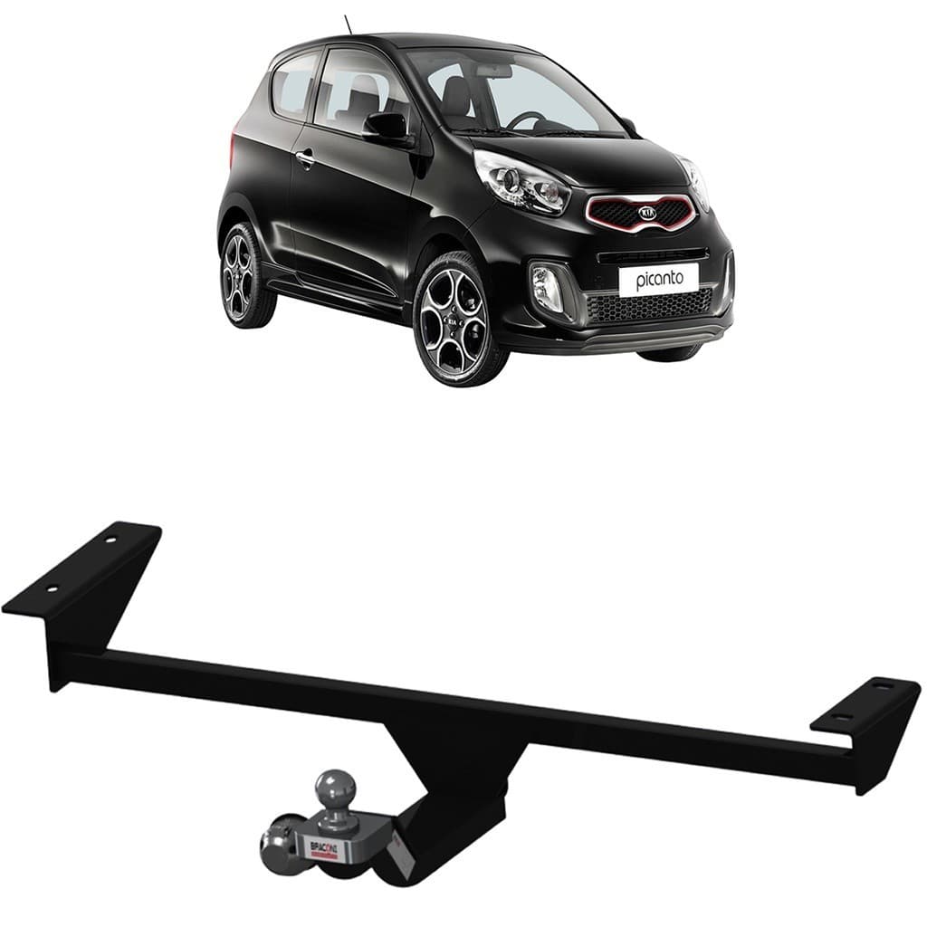 Engate Reboque Fixo Kia Picanto 2013 A 2018 Cap Carga 700kg Aco Resistente Brucke Inmetro Produto de Qualidade