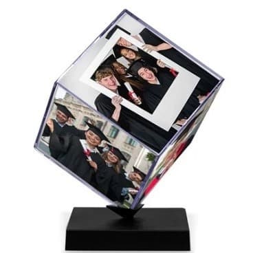 Cubo Acrílico para fotos Giratório Foto Cubos 9x9CM Grande Personalizar 6 fotos