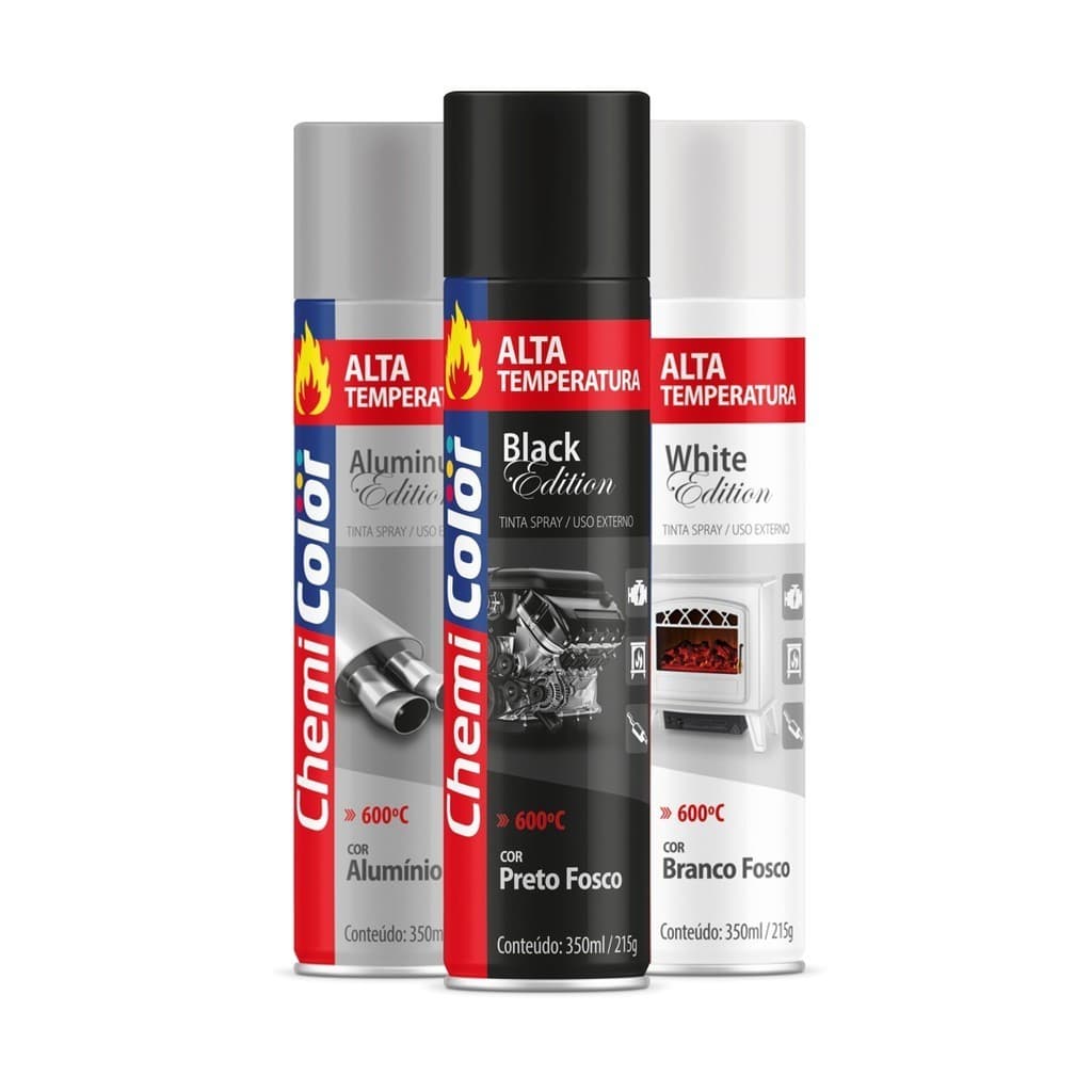 Tinta Spray Alta Temperatura 350ml Várias Cores