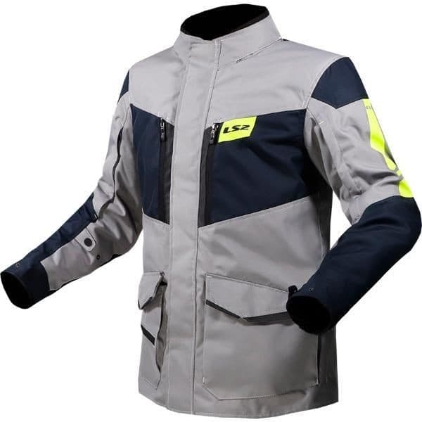 Jaqueta LS2 Metropolis Evo Moto Motociclista Parka Big Trail Impermeável Amarelo Azul Cinza