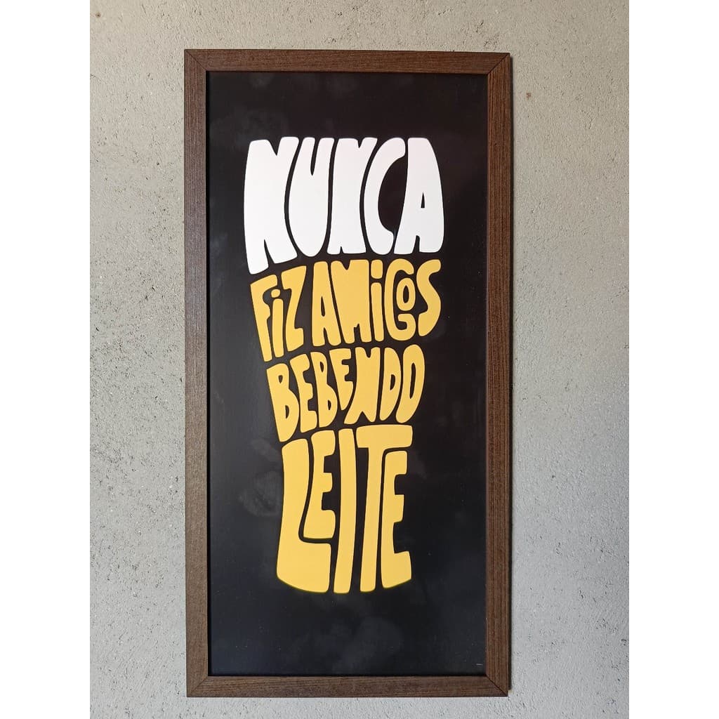 Placa decorativa, quadro, quadrinho com moldura Slin para Bar,  50x25cm
