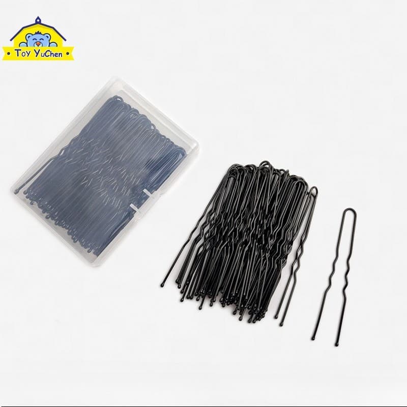 Grampo De Cabelo Fixo Em Forma De U Preto , Feminino