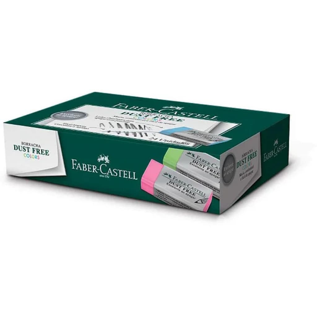 Borracha Técnica Dust Free Média Faber-Castell Macia, Durável e Ideal para Escrita e Desenho