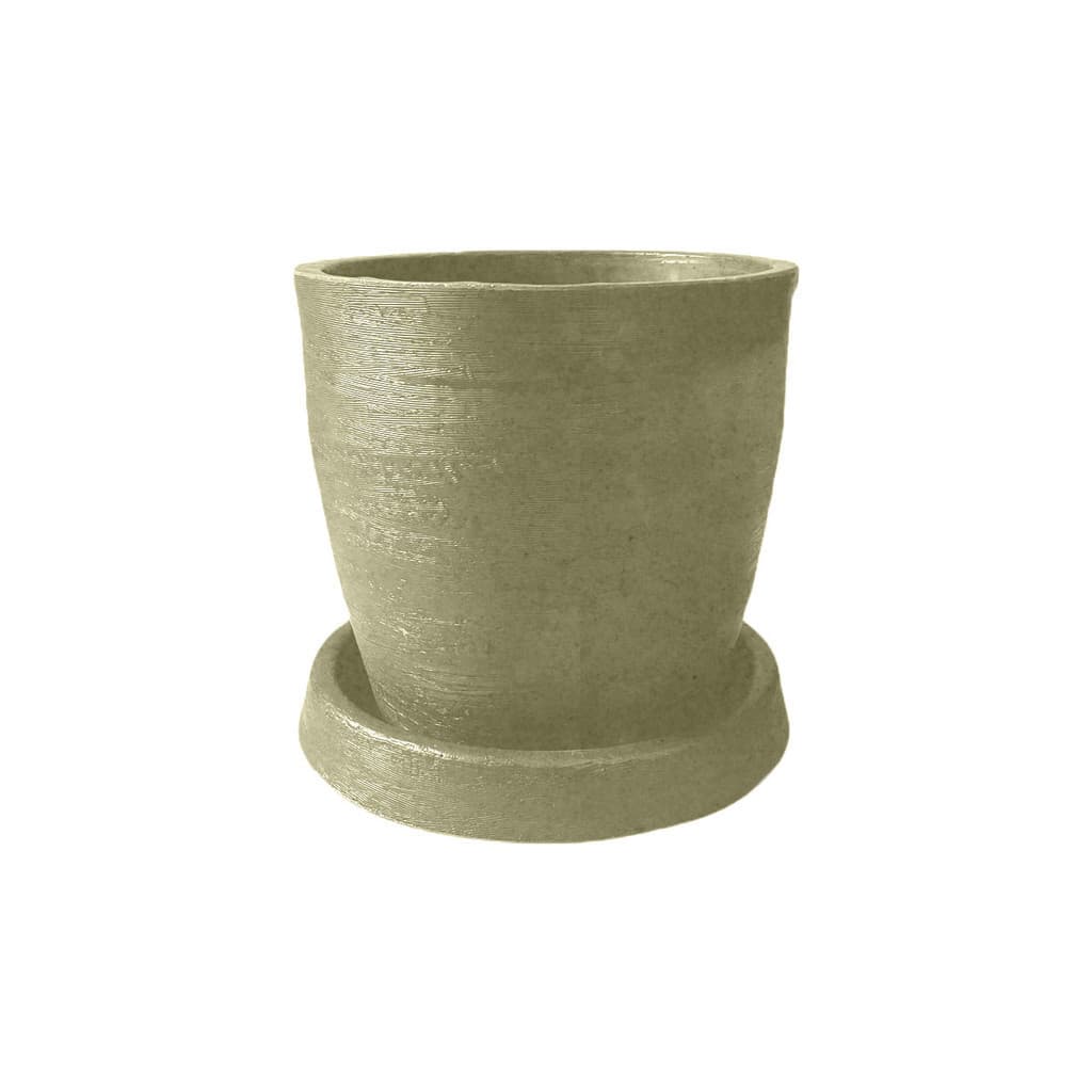 Vaso Plantar com Prato 30x30 Classico Oval Moderno Polietileno