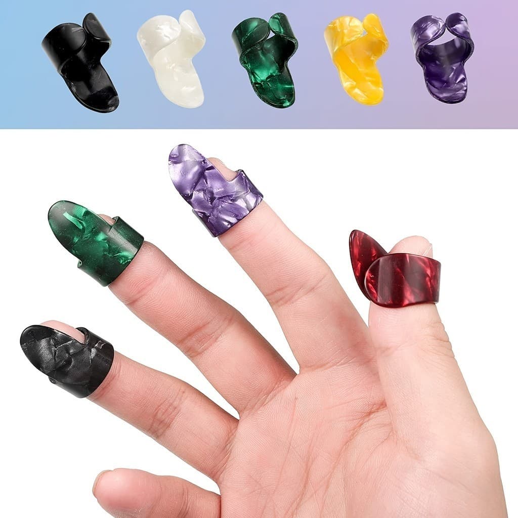 Parte Da Guitarra Palhetas De Dedo Baixo Estilo Polegar Acessórios De Correia De 4Pcs/8Pcs