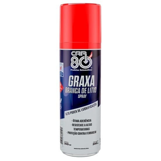 Graxa Branca Lítio Alta Temp. Spray Car80 300ml