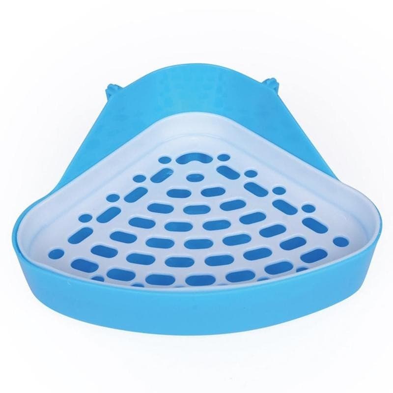 Banheiro Triangular Para Coelho Mundo Roedor - AZUL