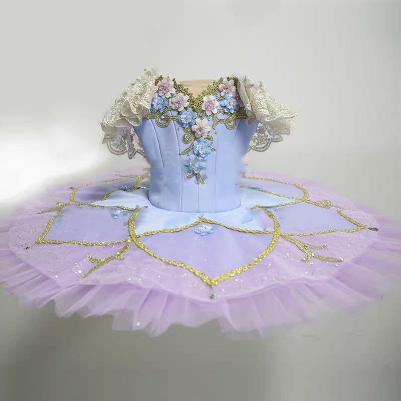 Saia de tutu roxo claro, saia de placa, traje de desempenho de balé adulto e infantil, traje de desempenho 240517