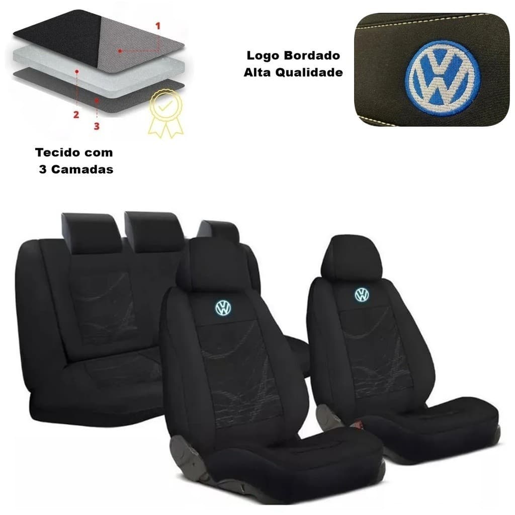 Capas Para Banco Automotivos Carro Tecido Original Vw Gol Fox Crossfox Spacefox Voyage