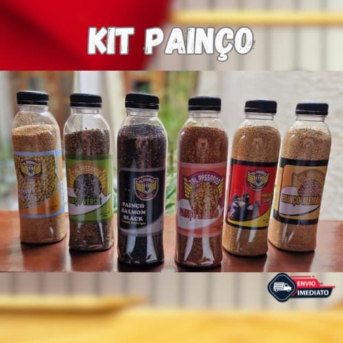 PAINÇO Garrafa 350g: Miletinho Nordeste, Verde, Black, Salmão, Português, Alemão