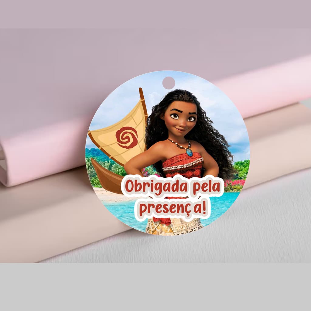 Tag Agradecimento | Moana Adulta | Tag Para Lembrancinhas