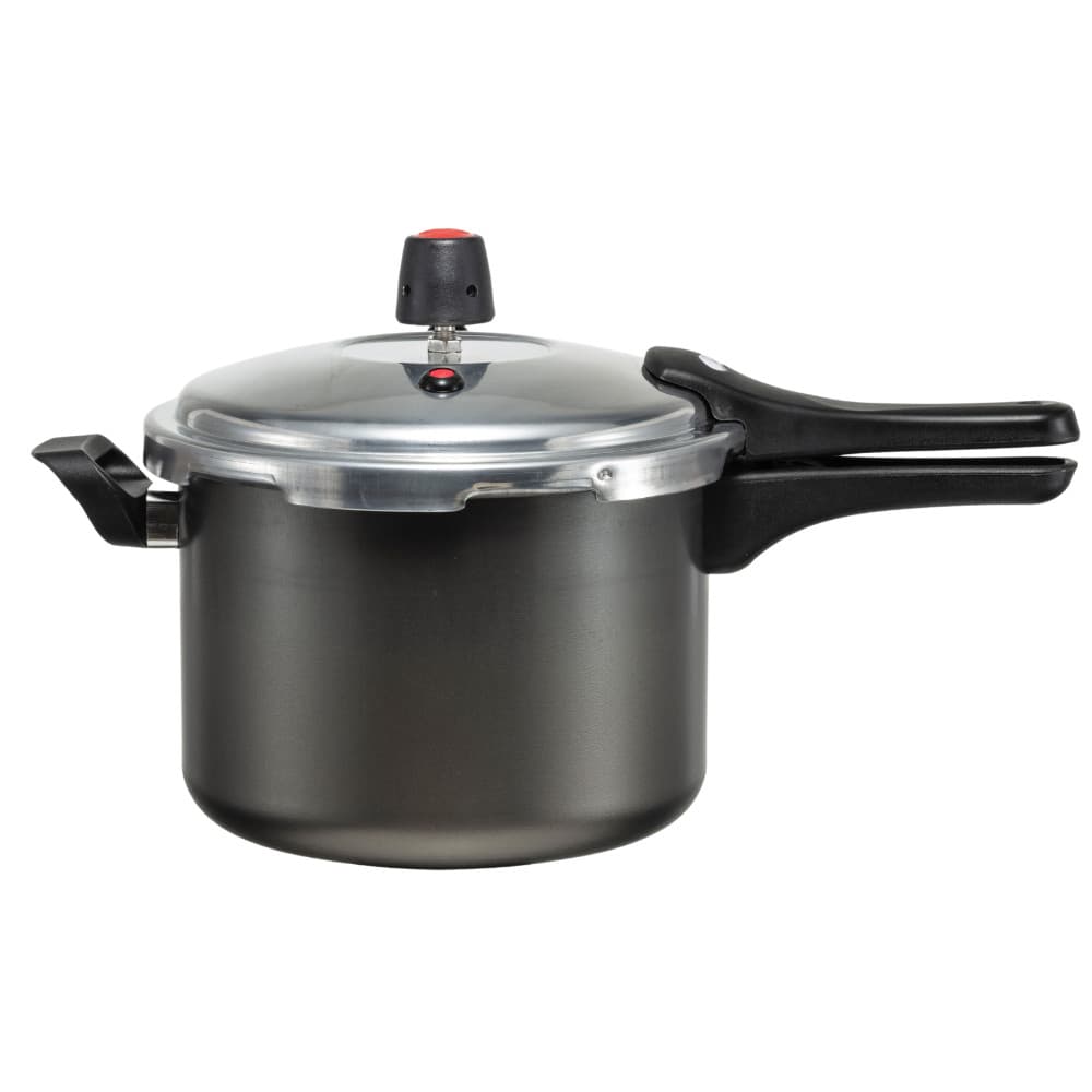 Panela de Pressao 4,5 Litros Fechamento Externo Aluminio Antiaderente Preto com Selo Inmetro e Perfeito Encaixe