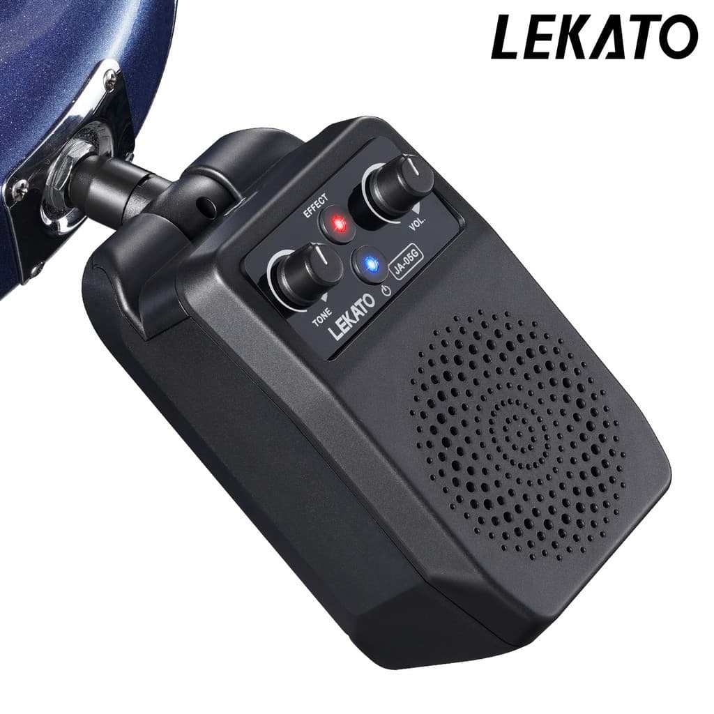 LEKATO JA-05G Mini Amplificador De Guitarra 5W Amp Bluetooth Recarregável Com 4 Efeitos Embutidos Clean/Distortion/Overdrive/Reverb