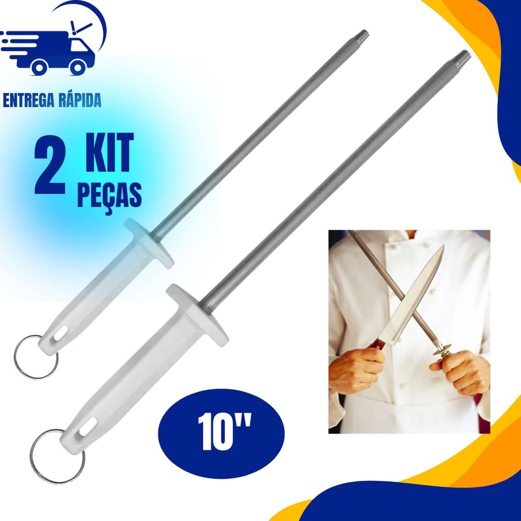 Kit Chaira Profissional 12 polegadas Amolador 10" Grande Afiador de Faca Açougueiro