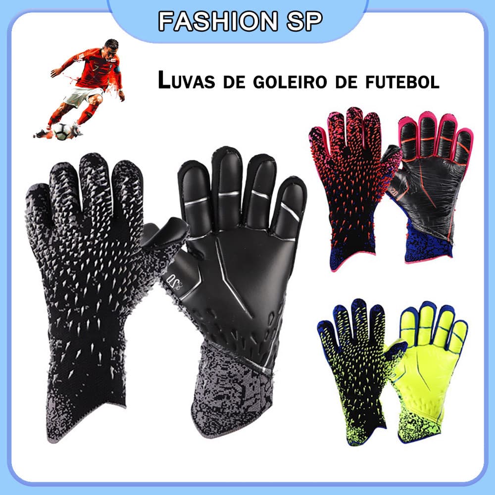 Luvas De Treinamento De Proteção De Dedo De Látex Para Esportes De Futebol Luvas De Goleiro De Futebol Respiráveis