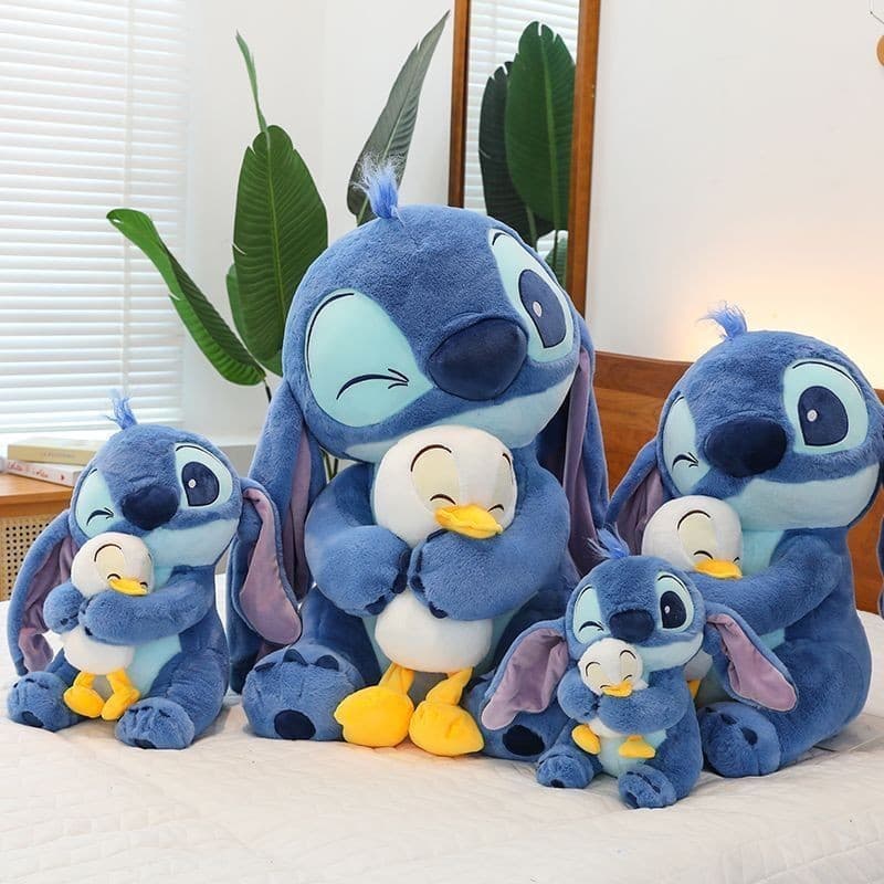 Travesseiro De Brinquedo De Pelúcia   Stetch Duck Kawaii-Boneca De Almofada De Figura De Anime Fofa E Macia De Dese