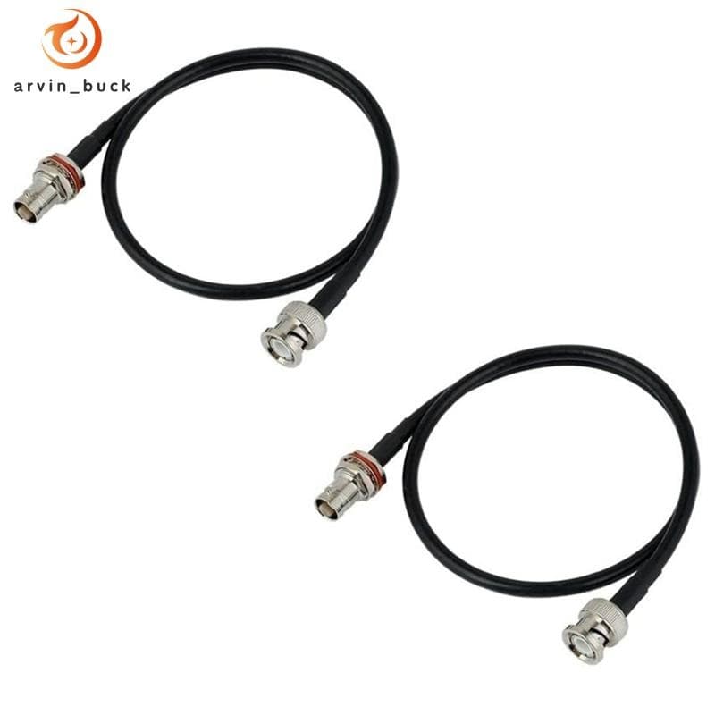 Cabo De Extensão De Antena De Microfone Sem Fio De 2 Pés Com Conector BNC , Pacote 2 Para Sistemas De Montagem Em Rack