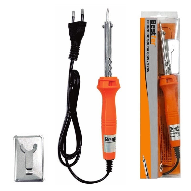 Ferro de Solda Estanhador 60W 220v Soldador Com Apoio