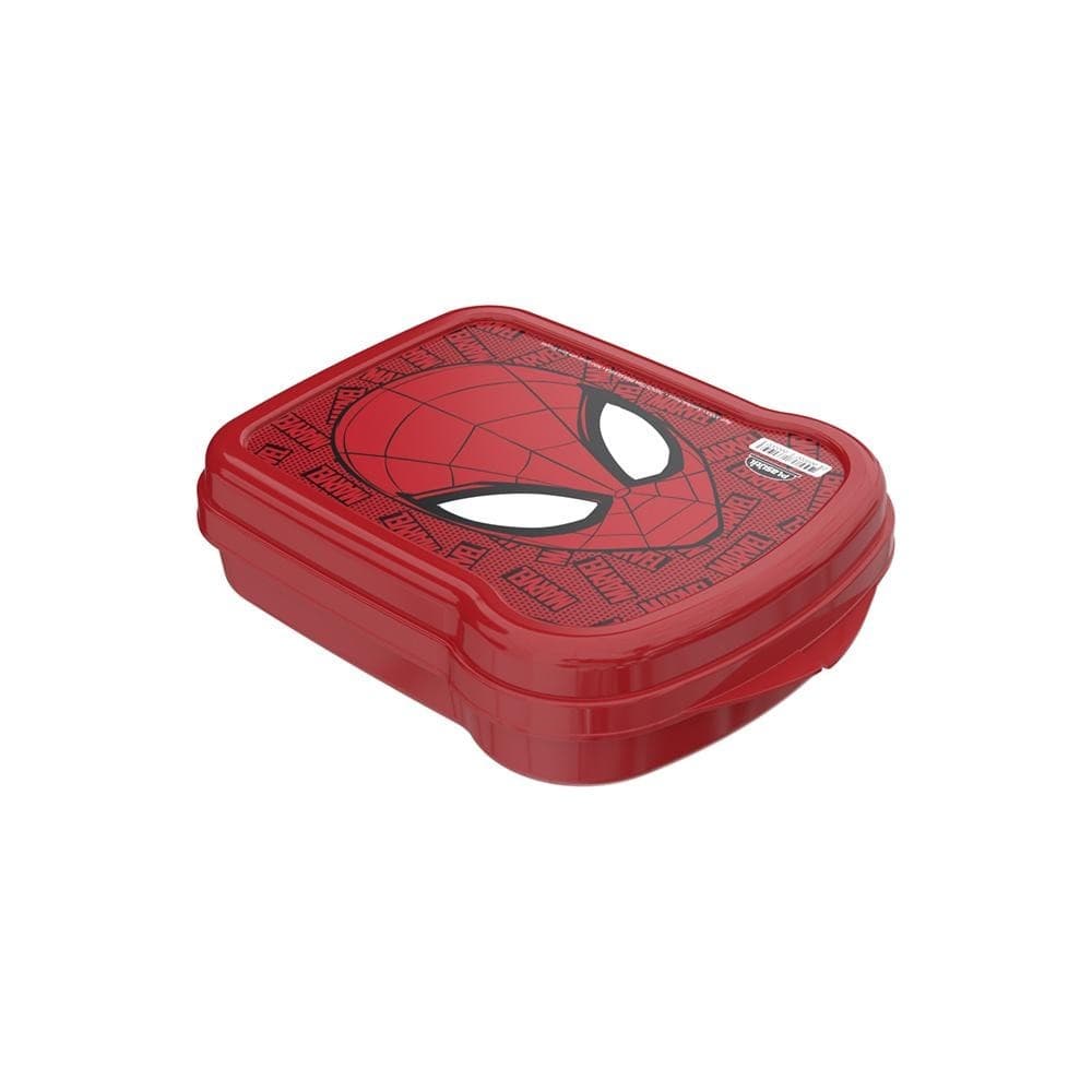 Sanduicheira de Plástico com Tampa Fixa Homem Aranha