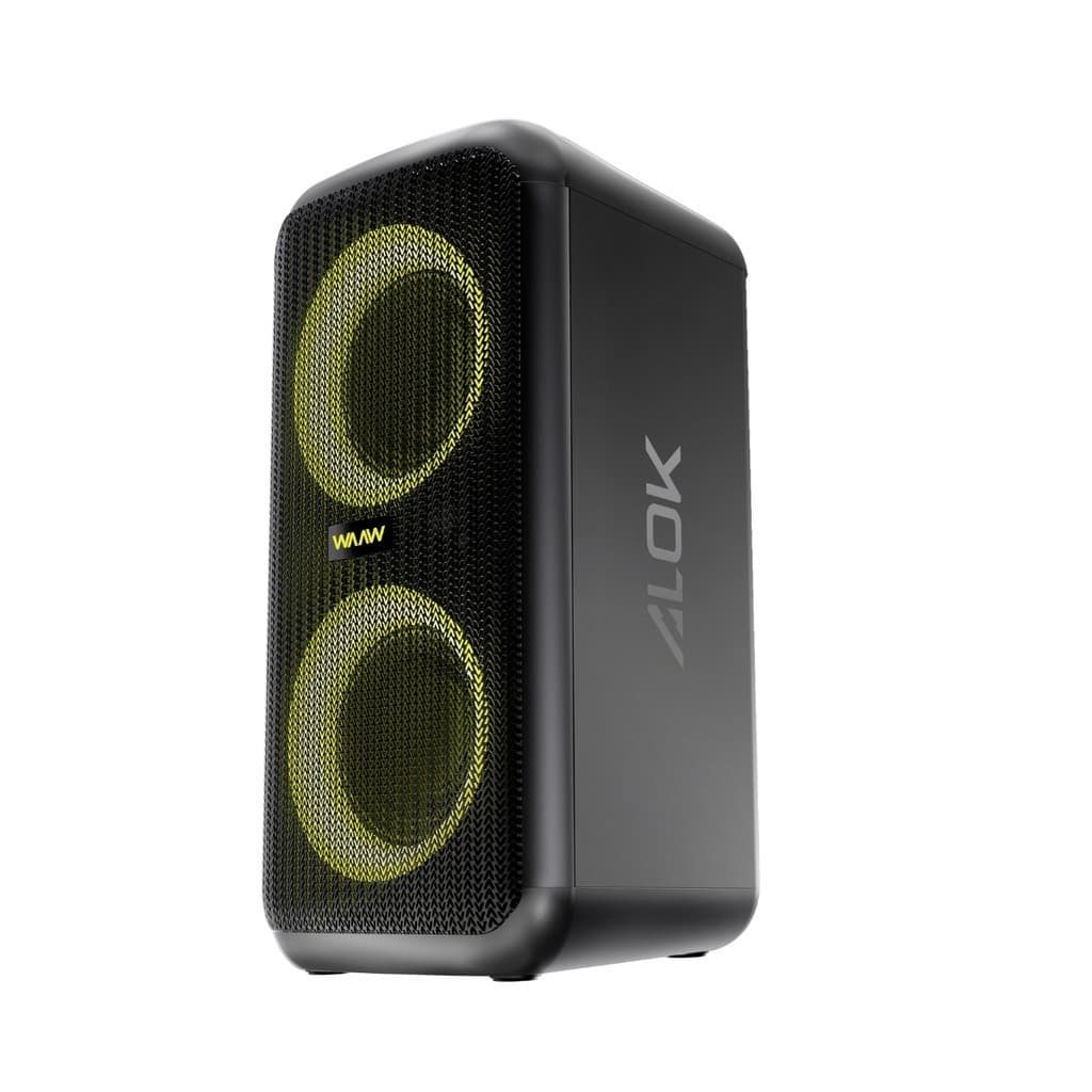 WAAW by ALOK Caixa de Som INFINITE 200 Bluetooth Tipo Torre 4 Alto-Falantes LED's,TWS, 160W RMS