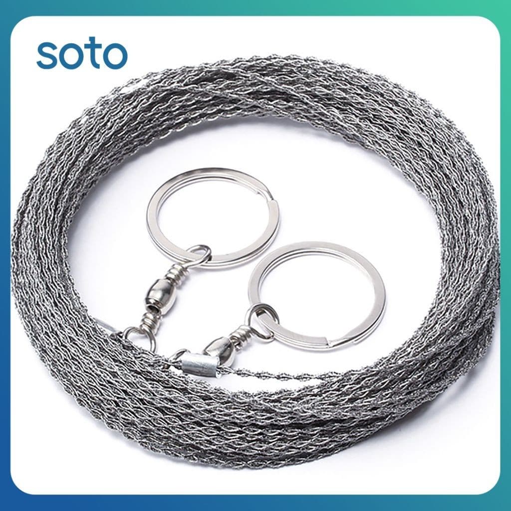 Soto Serra De Fio De Aço Inoxidável, Serra De árvore Puxada à Mão, Corda De Sobrevivência Ao Ar Livre, Equipamento De Sobrevivência De Grama De água
