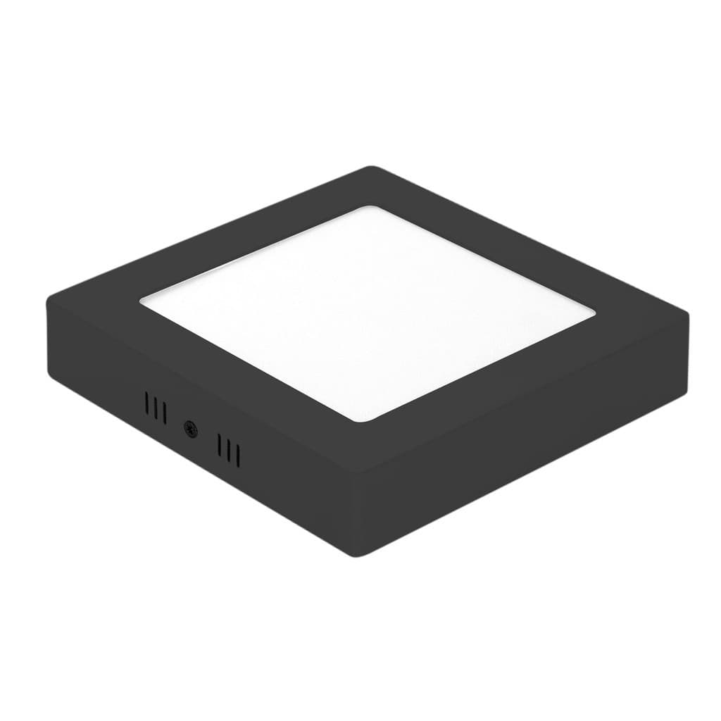 Painel Plafon Led Sobrepor Quadrado Preto 24w Neutro 4000k