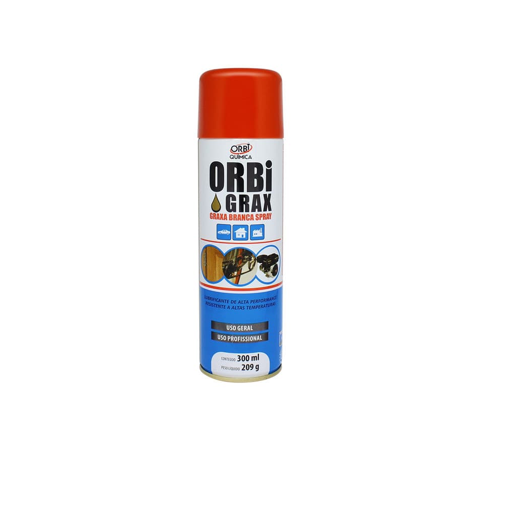 Spray Graxa Branca De Litio Lubrificante Spray 300ml 209g Uso Geral