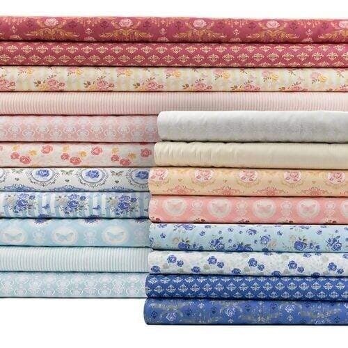 Tecido Tricoline Floral para Costura Artesanato Vestuário Coleção Blush Blossom Fabricart Signature