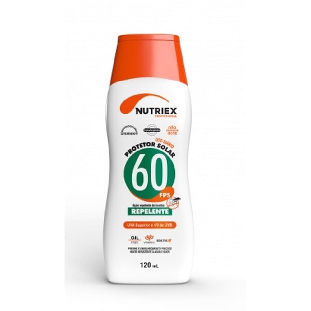 Protetor Solar Com Repelente Fps 60 1/3 UVA 120ml Nutriex