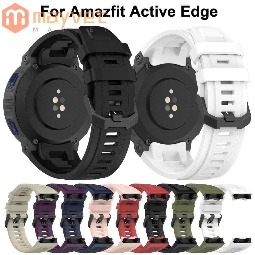 MAYVET Pulseira De Silicone , Inteligente De Substituição Acessórios De Relógio Suave Para Amazfit Active Edge