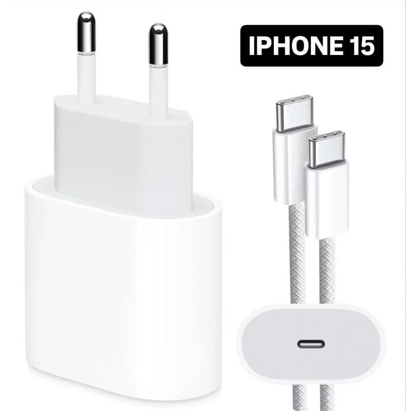 Carregador iPhone 15 Original Pro Max 35W Turbo Completo Fonte USB-C + Cabo Tipo C Lacrado