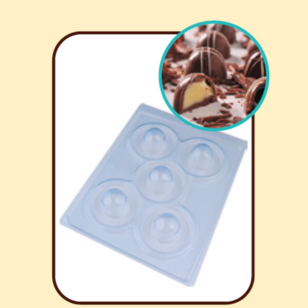 Forma com Silicone 3 partes para Chocolate Bombom 20 g  - Forma para chocolate - Forma ovo de Páscoa