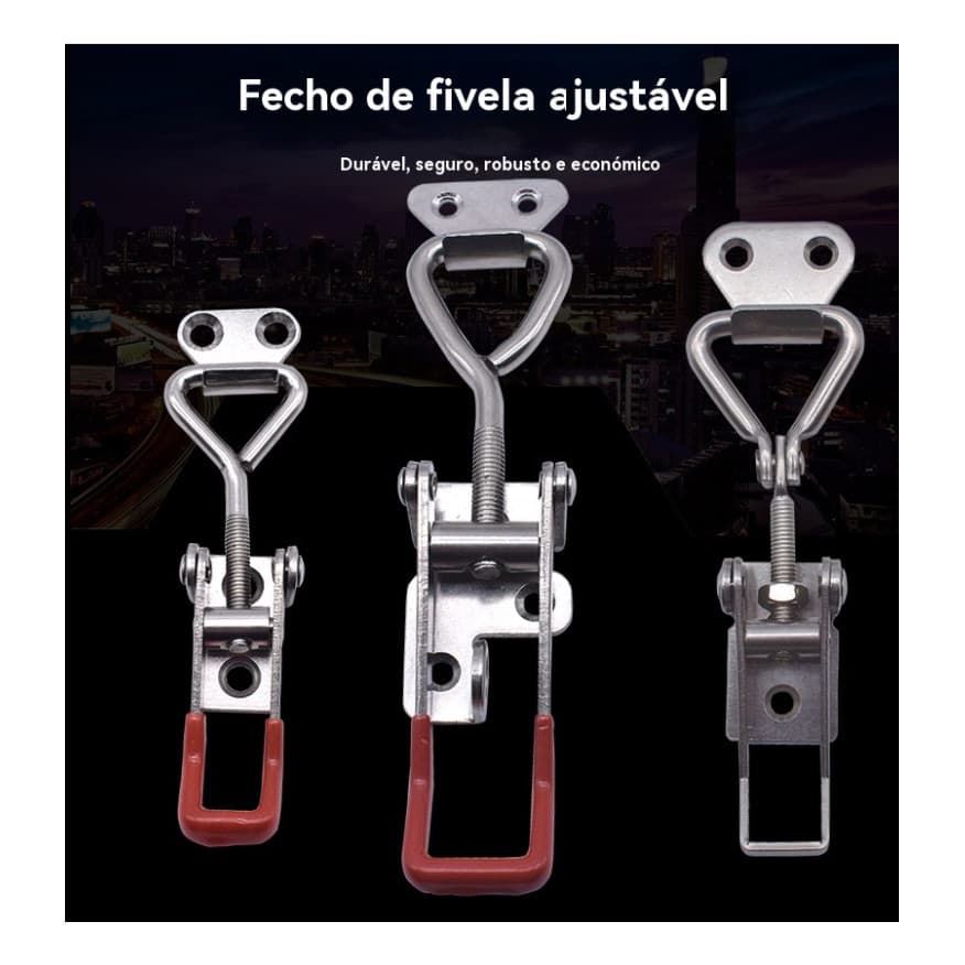 Aço Inoxidável 304, Clipe De Trava De Fixação Ajustável