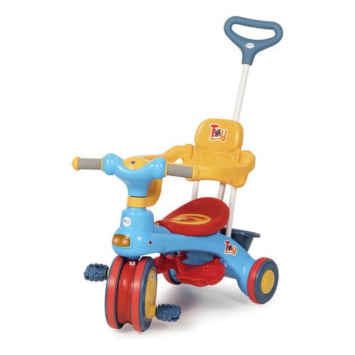 Triciclo Infantil Com Haste Removível Toy Azul Urban Baby