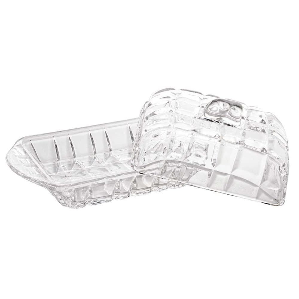 Kit Manteigueira Cristal + Açucareiro Cristal c/ Colher Lyor