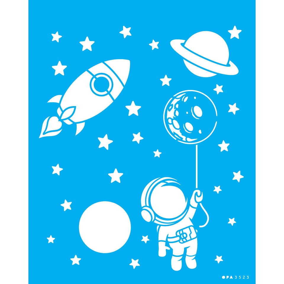 Stencil Infantil Astronauta 20x25 Opa 3523
