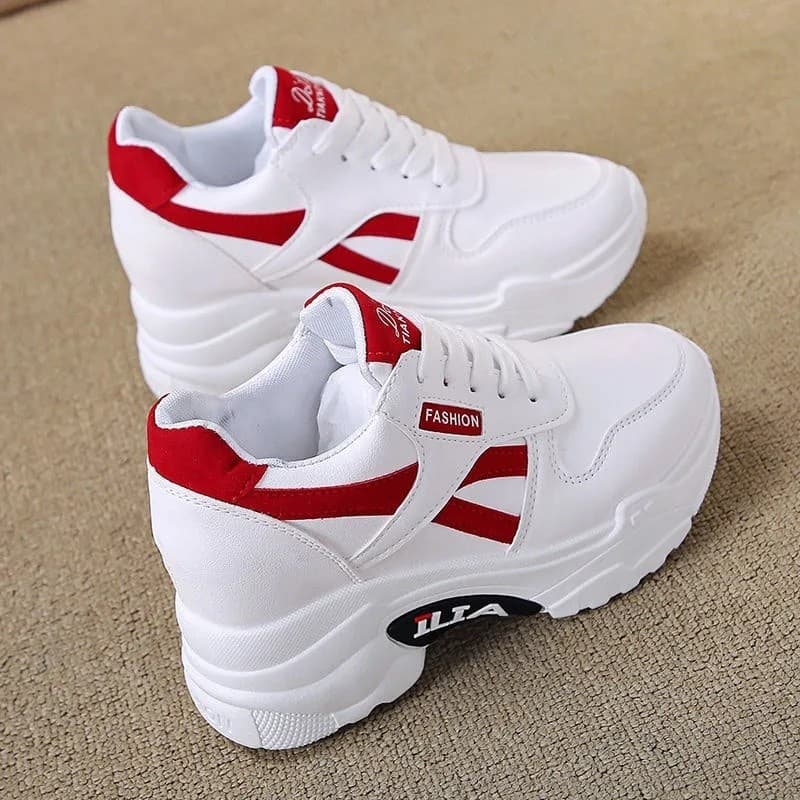 Dentro Da Mulher 2023 Novos Sapatos De Corrida Lazer Femininos Tênis Brancos De Altura WL42
